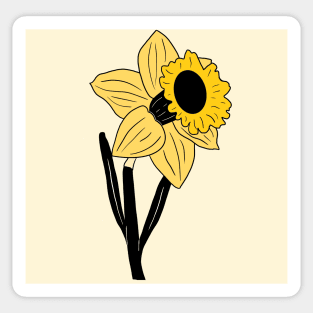 Yellow Daffodil Flower Sticker